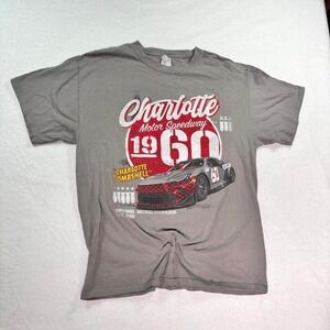 Charlotte Motor‎ Speedway 1960 NASCAR Graphic T Shirt Mens Large Racing Y2K